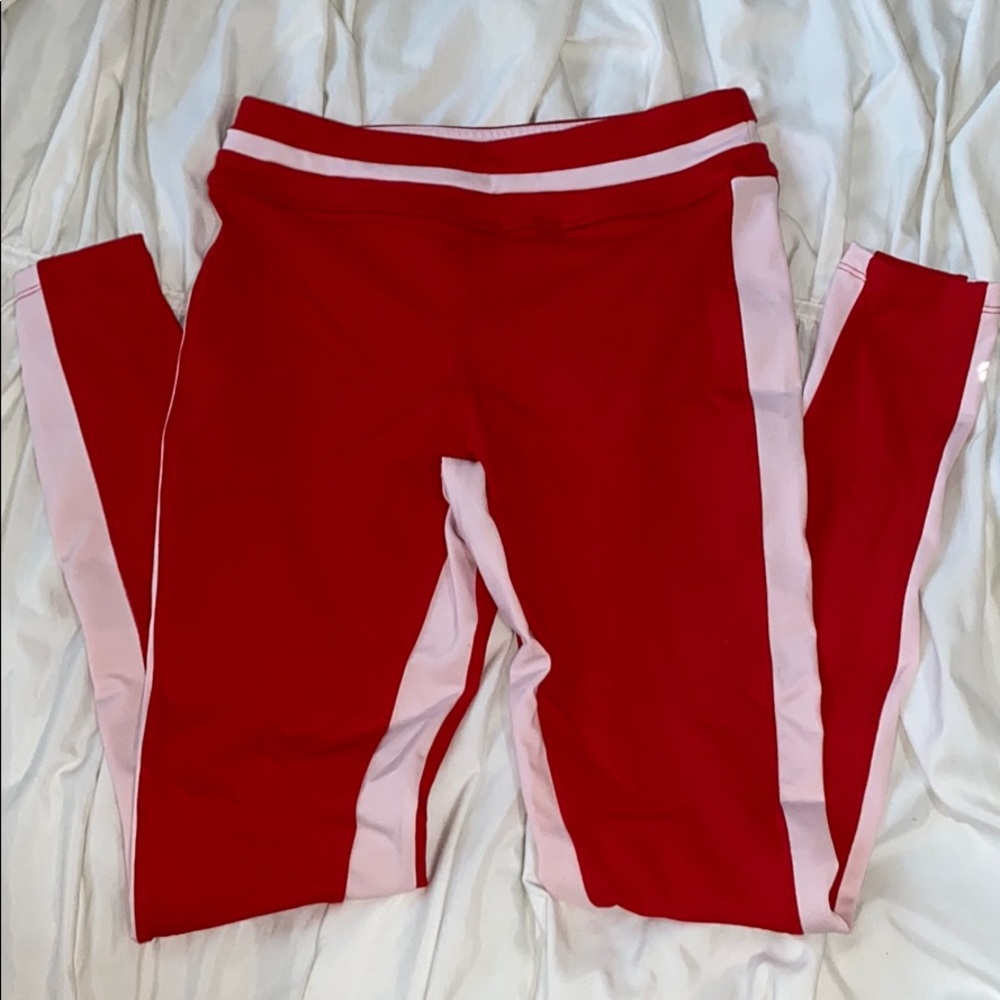 Red and White Leggings from Forever 21